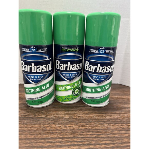 3 Pack Barbasol Shave Cream Soothing Aloe 7oz Each - Picture 1 of 3